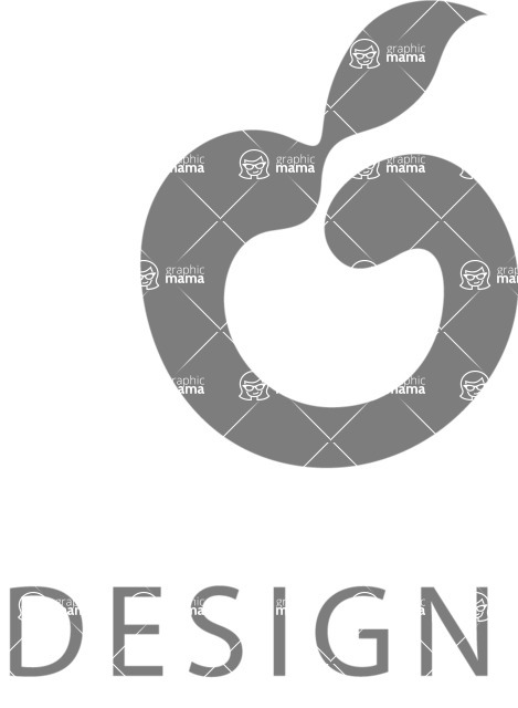 Business Logo Templates - vector graphics in a pack from GraphicMama - Vector Apple Fruit Logo Design